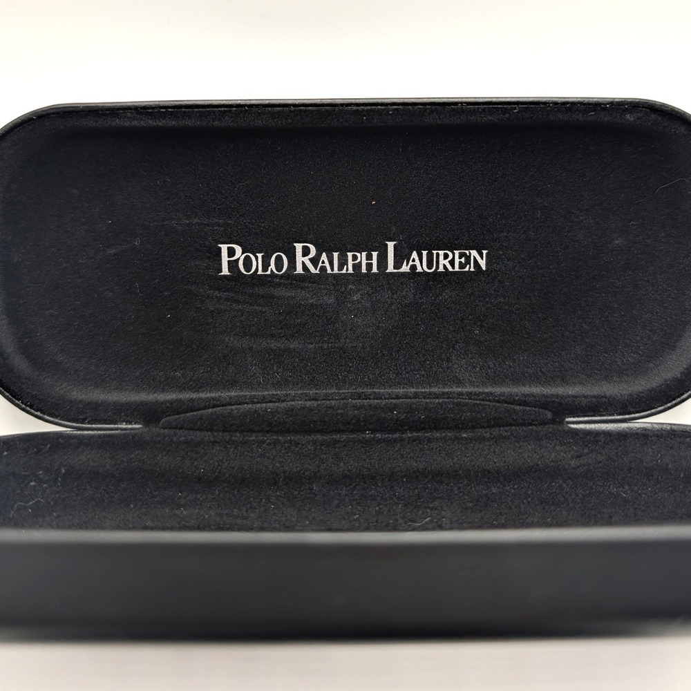 Vintage Polo Ralph Lauren Black Eyeglasses Case Hard Shell With Cleaning Cloth - Picture 2 of 5